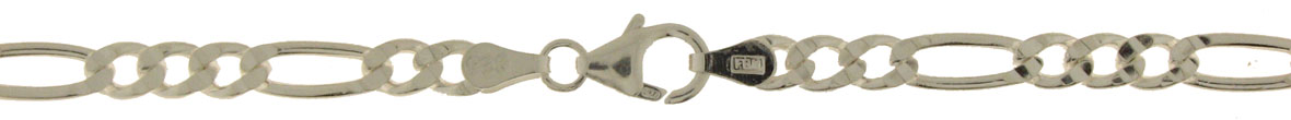Armband Figaro diamantiert 4.5mm