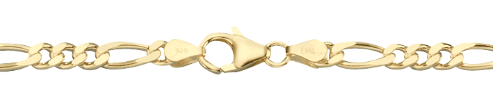 Armband Figaro diamantiert 4.6mm
