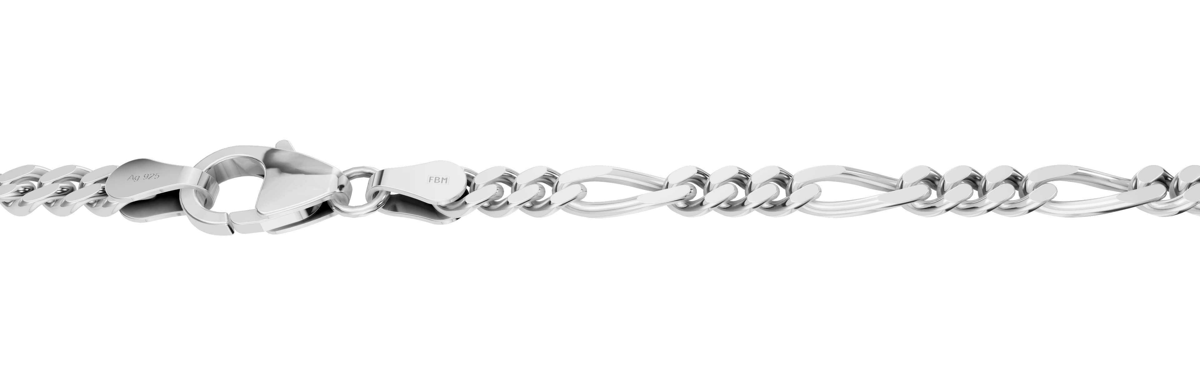 Collier Figaro diamantiert 3.4mm