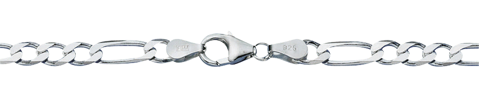 Armband Figaro diamantiert 4.9mm