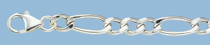 Collier Figaro hohl 6.3mm