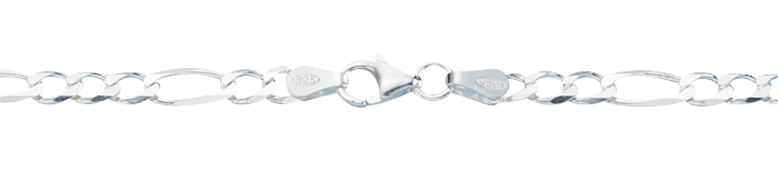 Armband Figaro diamantiert 3.9mm