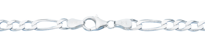 Armband Figaro diamantiert 4.9mm