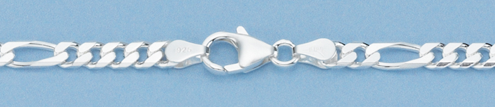 Armband Figaro diamantiert 4.3mm