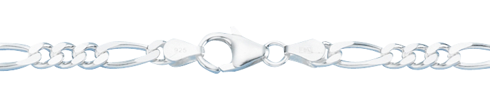Armband Figaro diamantiert 4.6mm