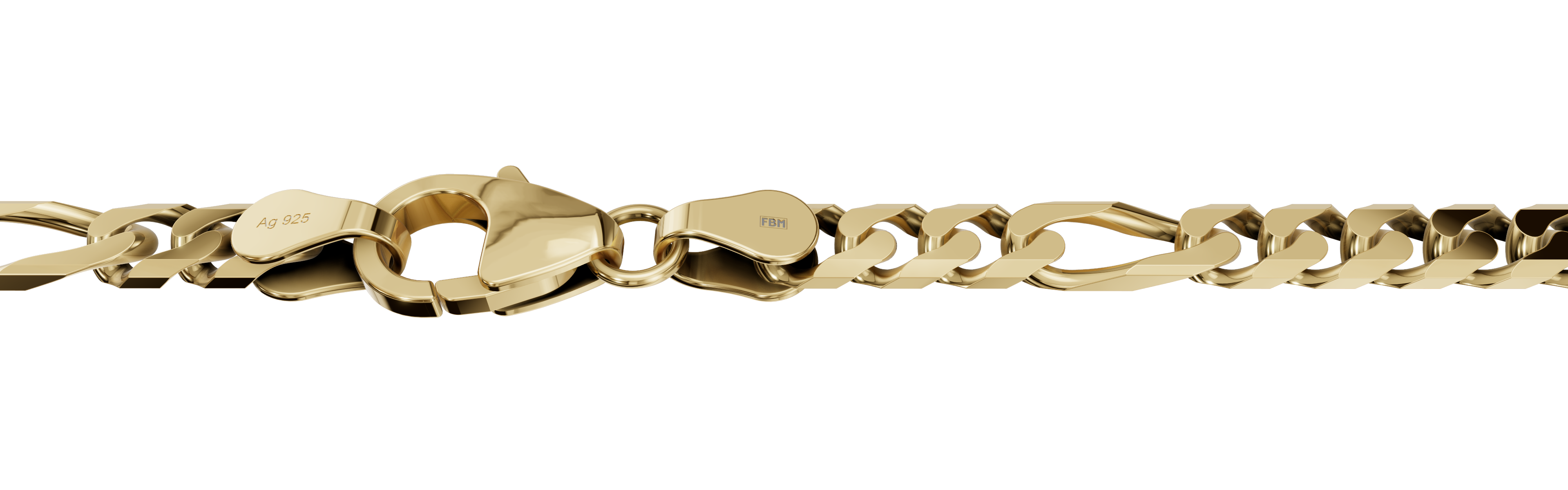 Armband Figaro diamantiert 4.3mm