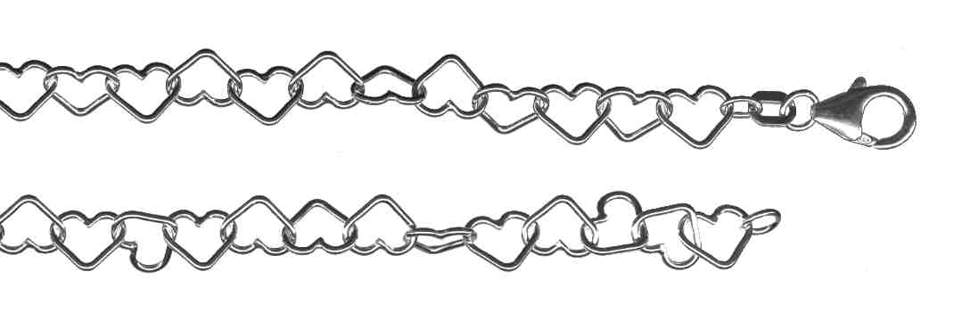 Armband Herz-Kette 6.2mm