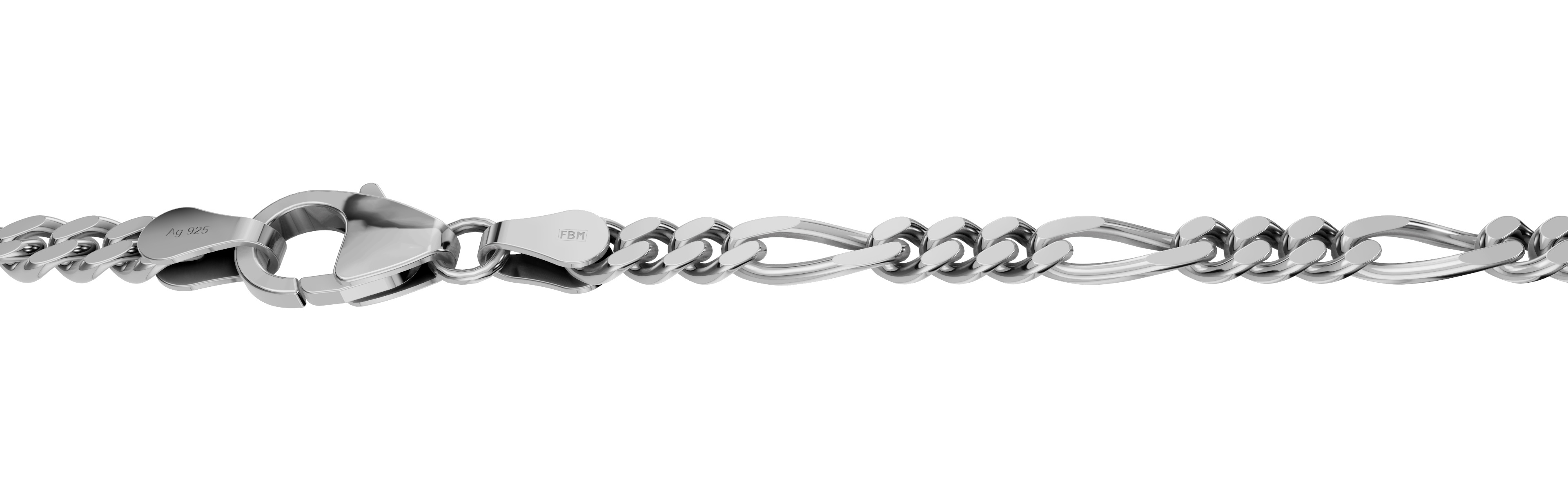 Collier Figaro diamantiert 3.4mm