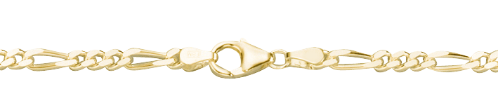 Armband Figaro diamantiert 3.4mm