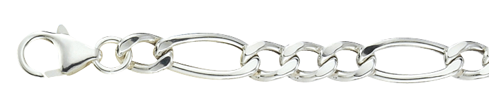 Armband Figaro hohl 6.3mm
