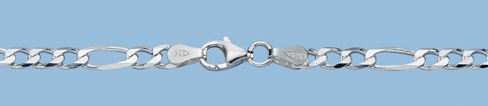 Armband Figaro diamantiert 3.9mm