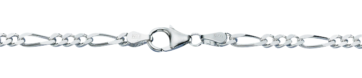 Armband Figaro diamantiert 3.4mm